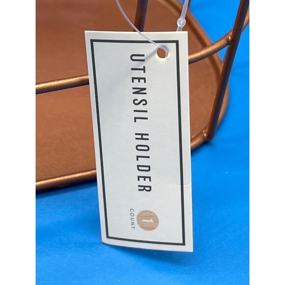 Copper Wire Utensil Holder 2-Pack  Elegant Storage Solution For Kitchen Counters - Picture 4 of 5